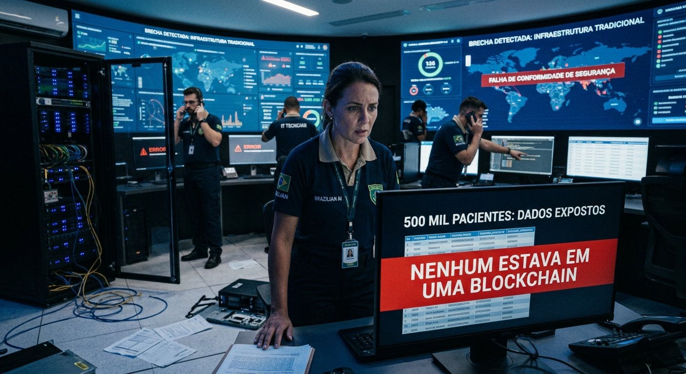 500 mil pacientes tiveram dados expostos. Nenhum deles estava em uma blockchain